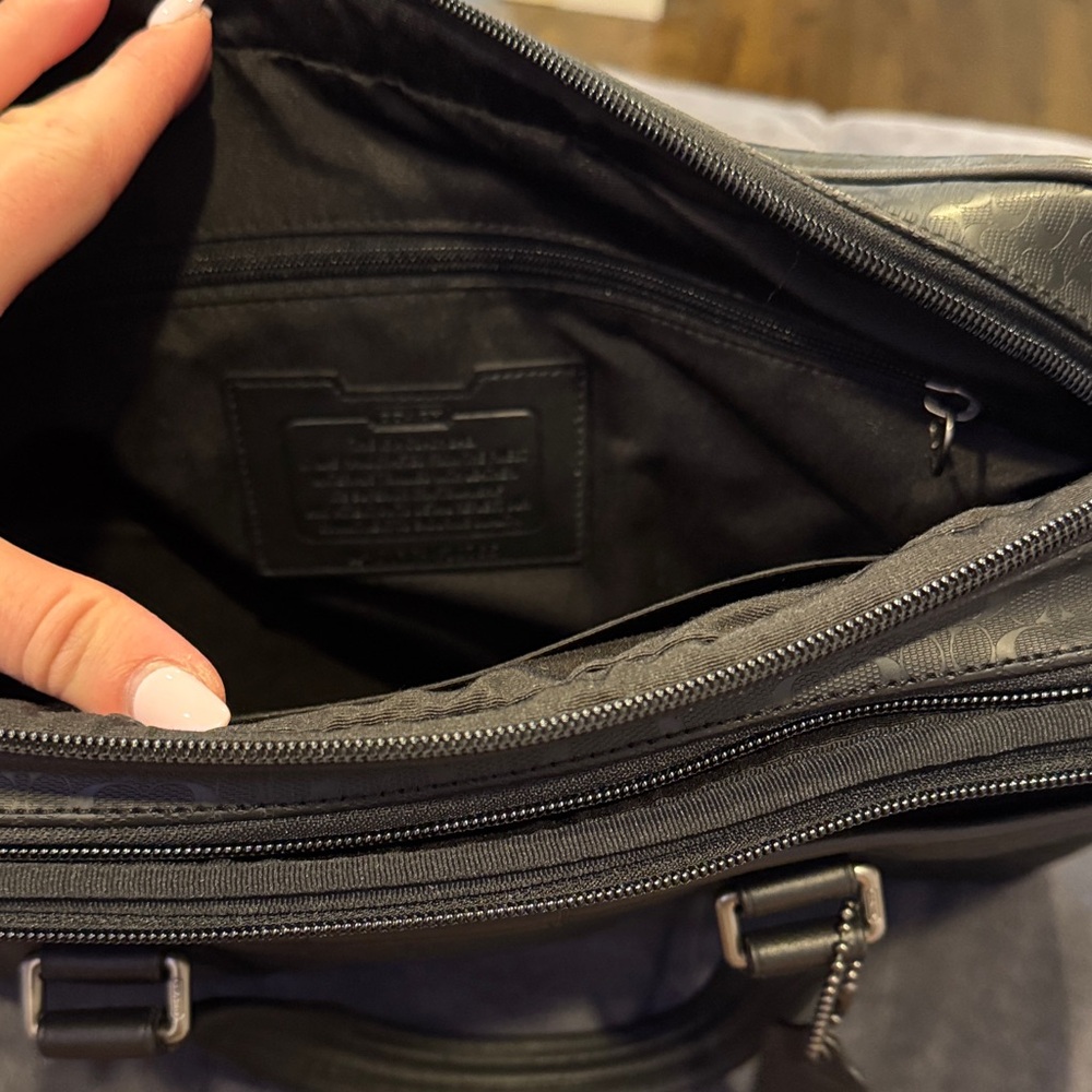 Coach Black Patterned Men's Briefcase - Picture 8 of 16